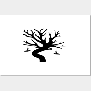 Senbazuru Tree by The Ethyr & Medialia Gallery (Black) Posters and Art